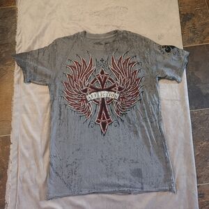 Men's Affliction Distressed T-shirt Size Medium